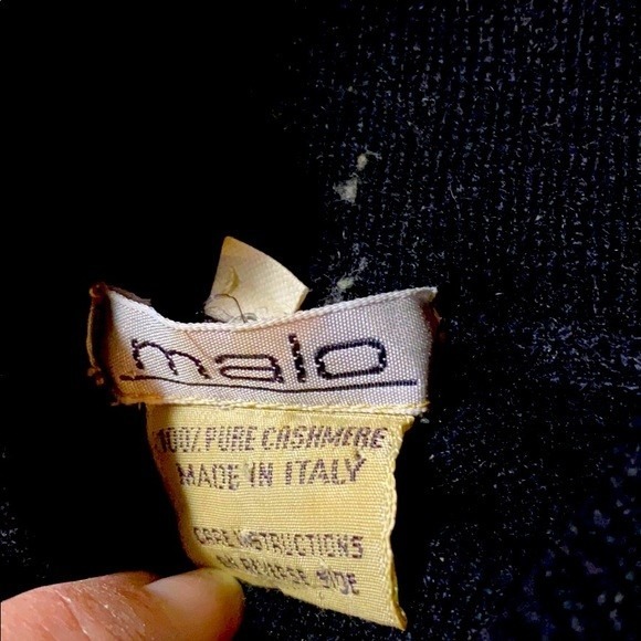 Commense Sweaters - Malo Black 100% Pure Cashmere Short Sleeve Turtleneck Sweater Made in Italy